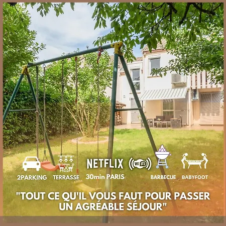 Le Garden - 4 Chambres-8 Personnes Ideal Famille,groupe-amis-jardin-barbecue-babyfoot-wifi